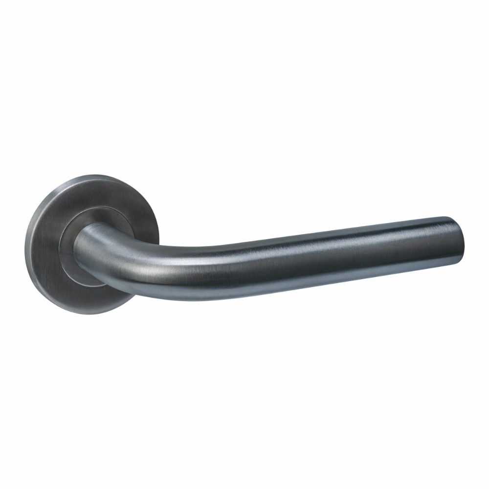 Intersteel deurkruk Q 02 op rozet verdekt ø52x6mm -  PVD antraciet