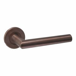 Intersteel deurkruk Q 01 op rozet verdekt ø52x6mm -  PVD brons