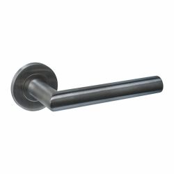 Intersteel deurkruk Q 01 op rozet verdekt ø52x6mm -  PVD antraciet