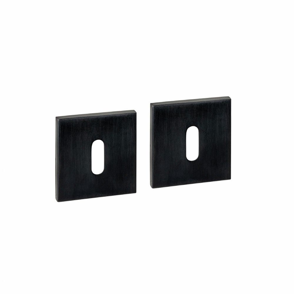 Intersteel sleutelrozetten vierkant verdekt 53x53x6mm -  PVD zwart