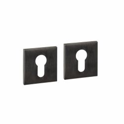 Intersteel cilinderrozetten vierkant verdekt 53x53x6mm -  PVD antraciet