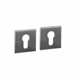 Intersteel cilinderrozetten vierkant verdekt 53x53x6mm -  RVS