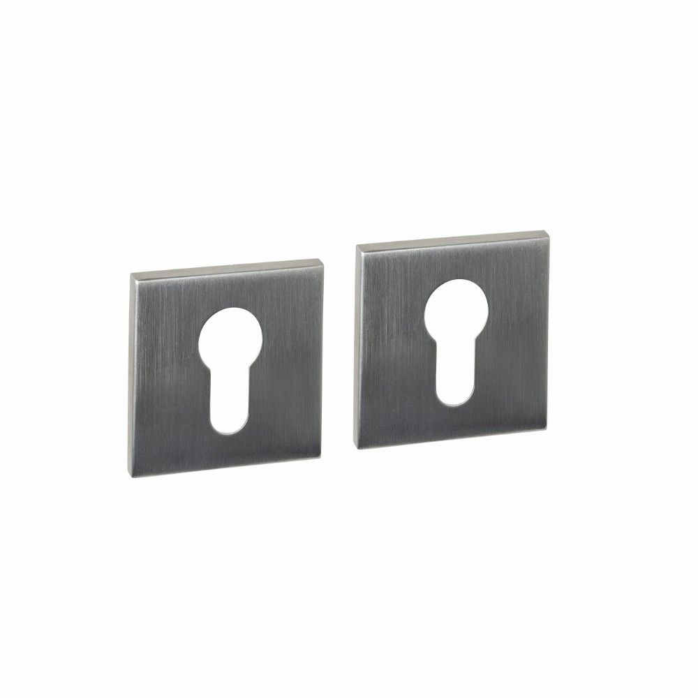 Intersteel cilinderrozetten vierkant verdekt 53x53x6mm -  RVS