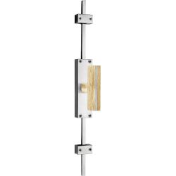 Krukespagnolet Piet Boon TWO K-PBT22 incl. vier geleiders, twee eindstukjes en twee stangen linksdraaiend - mat RVS/eikenhout