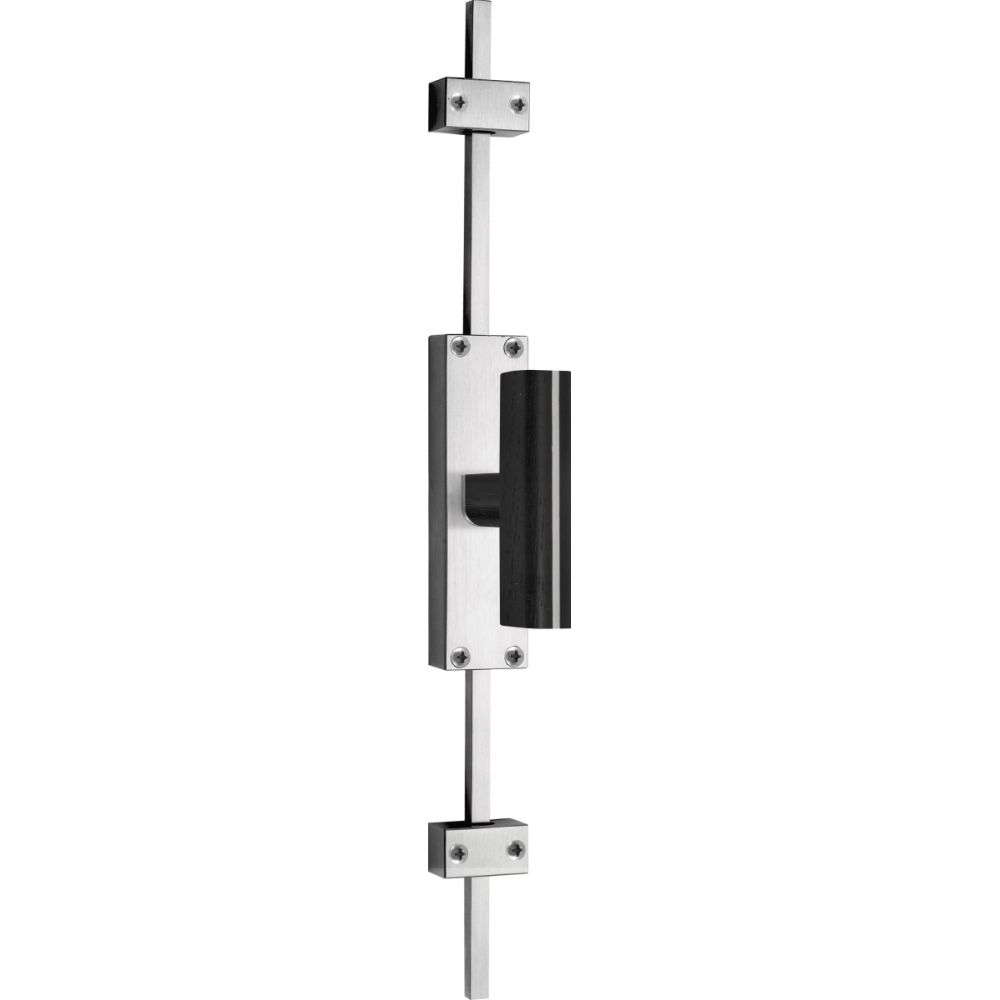 Krukespagnolet Piet Boon TWO K-PBT22 incl. vier geleiders, twee eindstukjes en twee stangen rechtsdraaiend - mat RVS/eikenhout z