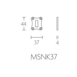 Sleutelplaatje TIMELESS MSNK37 klaver - mat nikkel