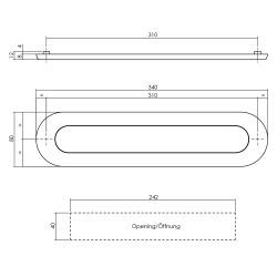 Intersteel Briefplaat ovaal met veer - RVS