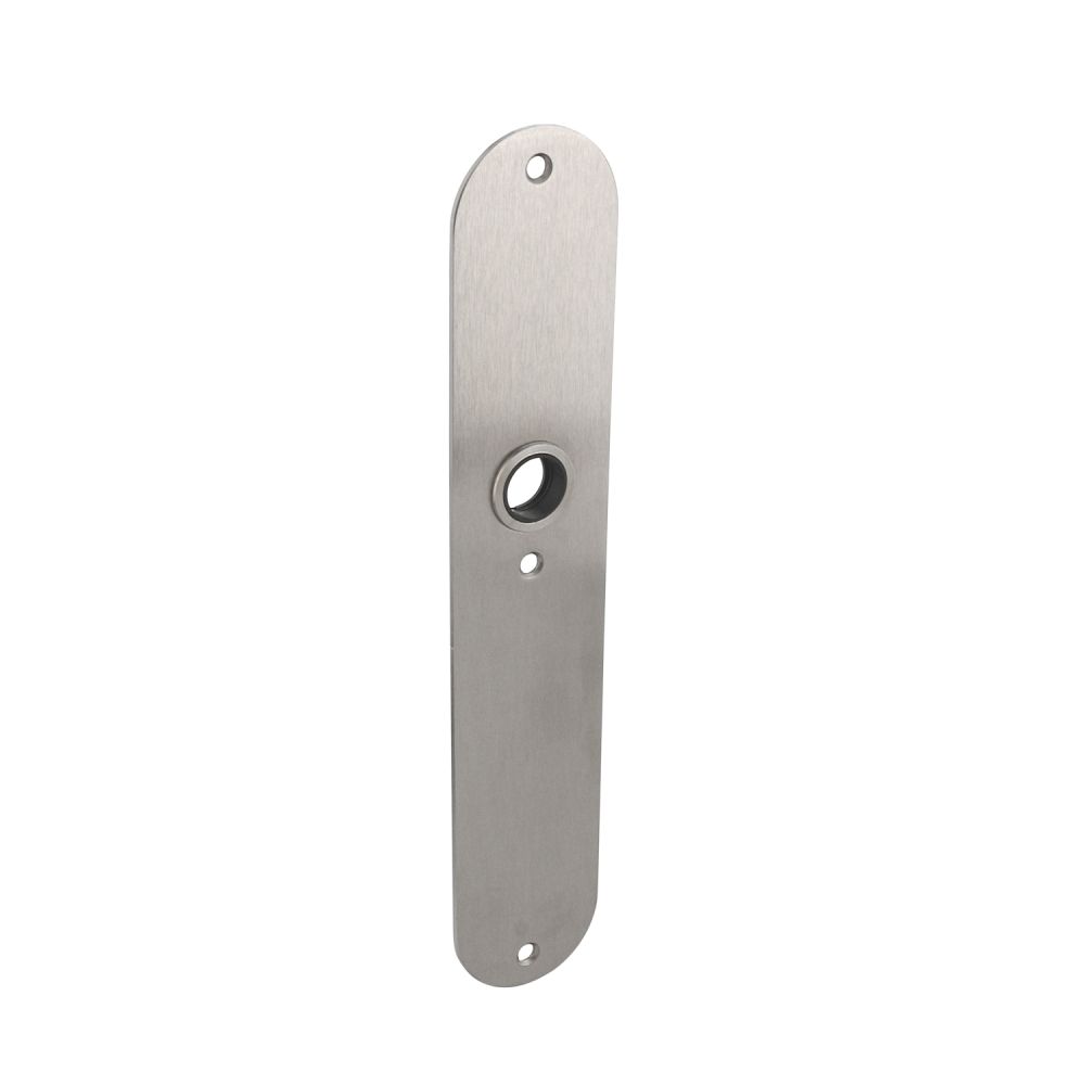 P+E afgerond langschild PC72 met 3 bevestigingsgaten 240x45x2mm - RVS