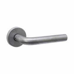 Intersteel deurkruk Luzern op rozet verdekt ø53x10mm - PVD RVS getrommeld