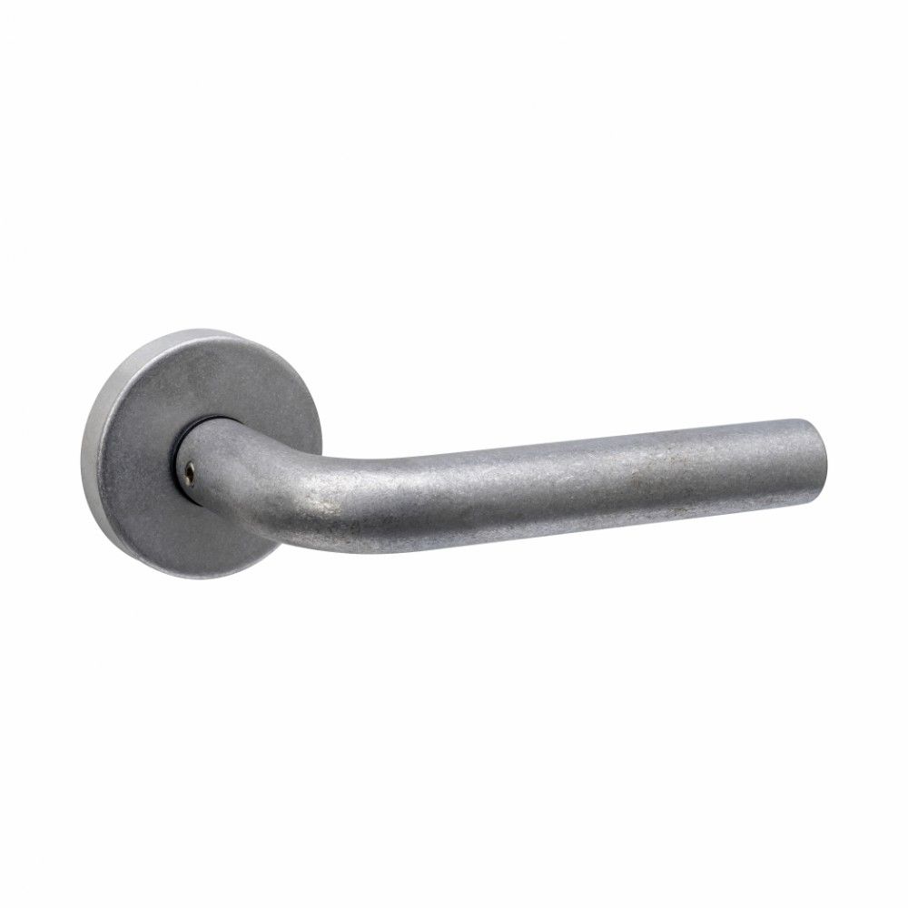 Intersteel deurkruk Luzern op rozet verdekt ø53x10mm - PVD RVS getrommeld