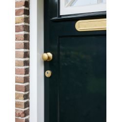 Intersteel SKG3 veiligheidsrozetten rond verdekt ø52x12mm profielcilindergat met kerntrekbeveiliging - PVD messing getrommeld