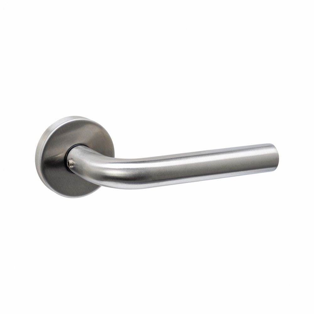 Intersteel deurkruk Luzern met rozet massief verdekt ø53x10mm met nokken - PVD RVS