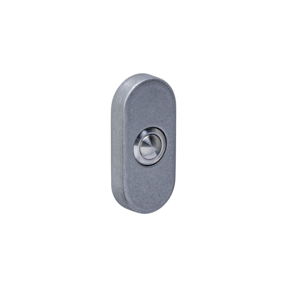 Intersteel deurbel ovaal 65x30x10mm verdekt - PVD RVS getrommeld