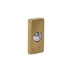 Intersteel deurbel rechthoekig 65x30x10mm verdekt - PVD messing getrommeld