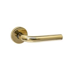 Intersteel deurkruk Luzern op rozet verdekt ø53x10mm - PVD messingkleur