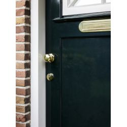 Intersteel SKG3 veiligheidsrozetten rond verdekt ø52x12mm profielcilindergat met kerntrekbeveiliging - PVD messingkleur