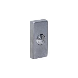 Intersteel deurbel rechthoekig 65x30x10mm verdekt - PVD RVS getrommeld