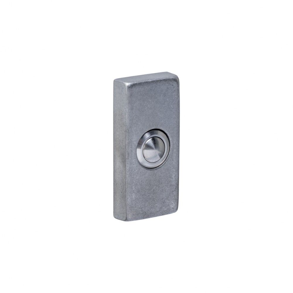 Intersteel deurbel rechthoekig 65x30x10mm verdekt - PVD RVS getrommeld