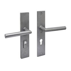 Intersteel SKG3 veiligheidsbeslag achterdeur rechthoek 250x50mm kruk/kruk Jura PC72 kerntrekbeveiliging - PVD RVS getrommeld