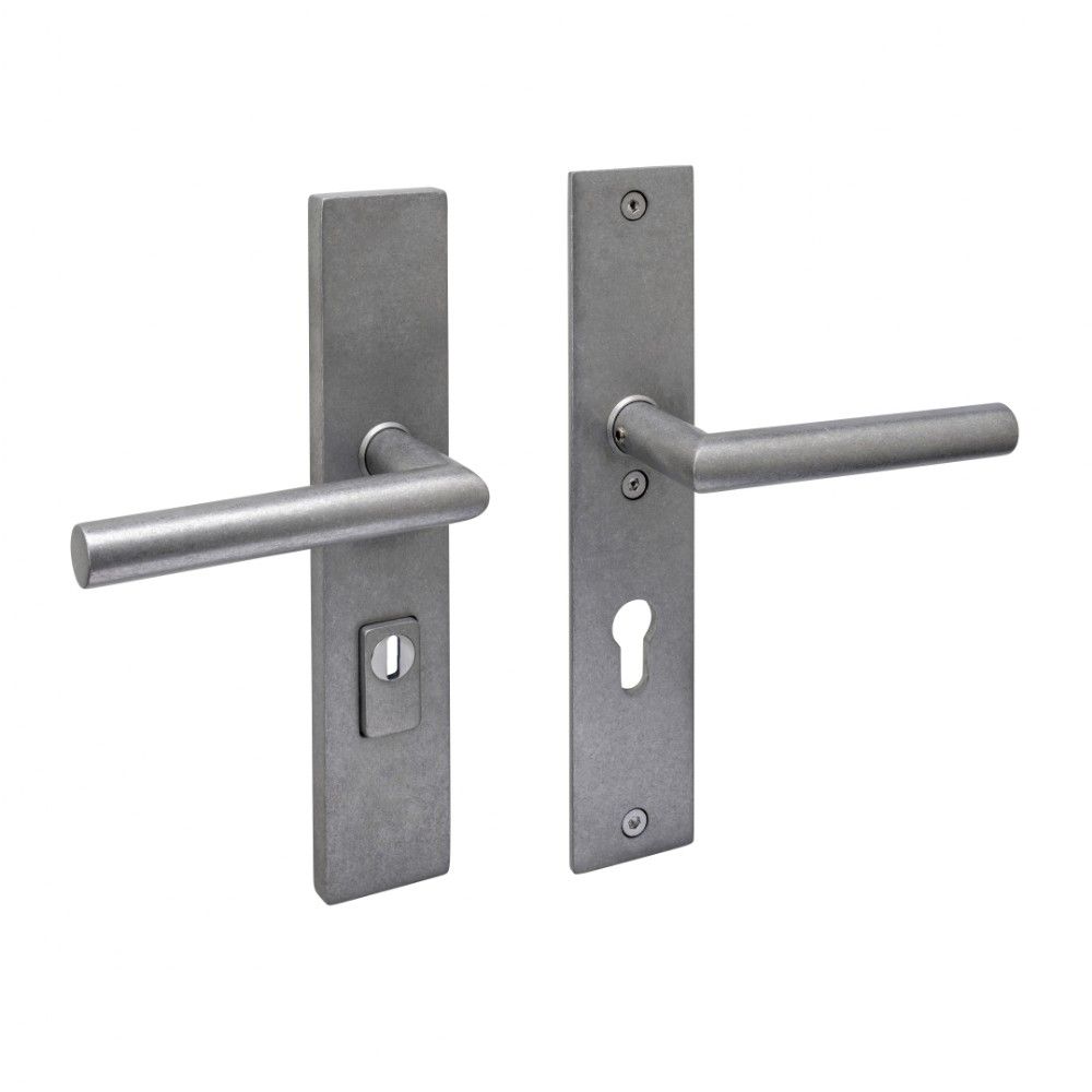 Intersteel SKG3 veiligheidsbeslag achterdeur rechthoek 250x50mm kruk/kruk Jura PC72 kerntrekbeveiliging - PVD RVS getrommeld