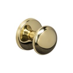 Intersteel voordeurknop paddenstoel ø58mm op achterplaat ø66mm éénzijdige montage - PVD messingkleur