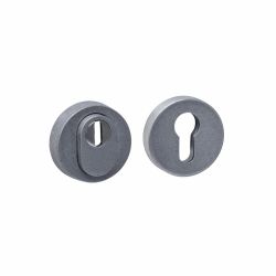 Intersteel SKG3 veiligheidsrozetten rond verdekt ø52x12mm profielcilindergat met kerntrekbeveiliging - PVD RVS getrommeld