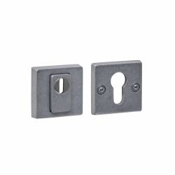 Intersteel SKG3 veiligheidsrozetten vierkant 54x54x12mm profielcilindergat met kerntrekbeveiliging - PVD RVS getrommeld