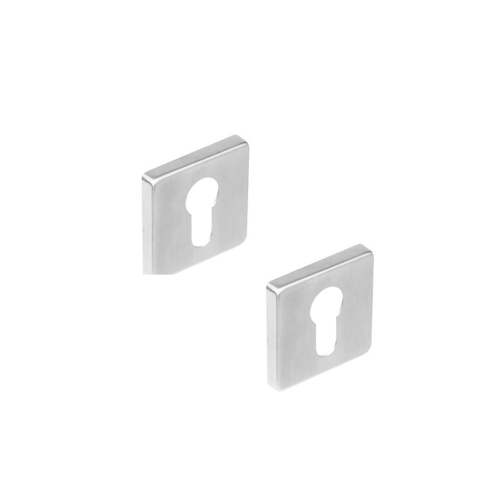 Intersteel Rozet vierkant met profielcilindergat 53x8mm - RVS