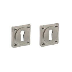 Intersteel Rozetten met vierkant sleutelgat basic - nikkel mat