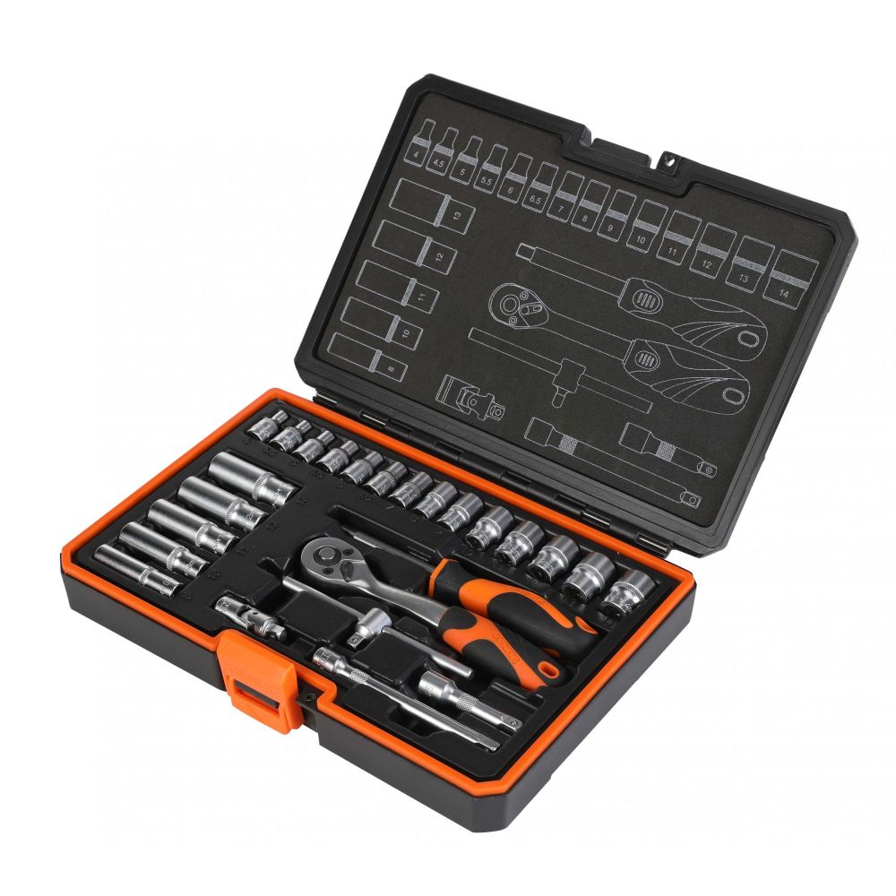 Kendo 25-delige 1/4" dopsleutelset