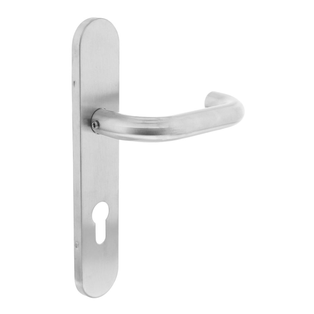 Intersteel Deurkruk Rond op schild profielcilindergat 72mm - RVS