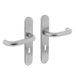 Intersteel Deurkruk Rond op schild sleutelgat 56mm - RVS