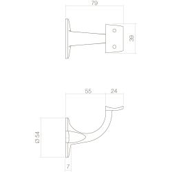 Intersteel Leuninghouder opschroevend hol zadel - RVS