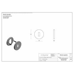 Sleutelplaatje Rivio by Gensler GLN53 - PVD mat goud