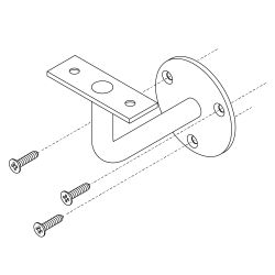 Intersteel Leuninghouder vlak zadel - RVS