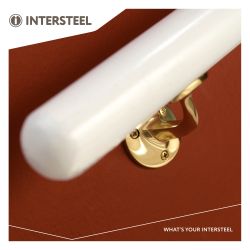 Intersteel Leuninghouder opschroevend hol zadel - messing gelakt