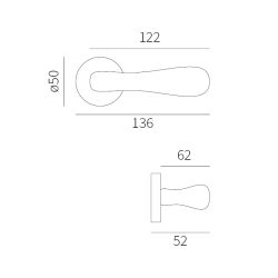 Voordeurset Pragma/Silvia 3-delig linkswijzend - puurzwart