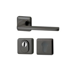 Achterdeurset vierkant Zenith compleet - PVD gun metal