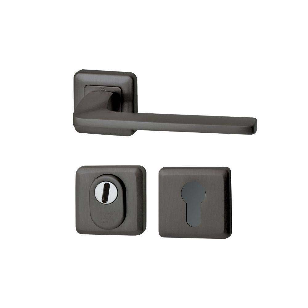 Achterdeurset vierkant Zenith compleet - PVD gun metal