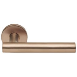 Deurkruk BASICS LB7-19 EN1906/3 geveerd op rozet - PVD licht brons