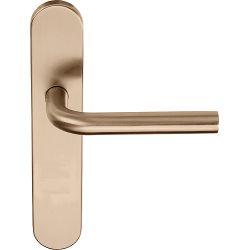 Deurkruk BASICS LB3-19P13SFC geveerd op schild blind - PVD licht brons