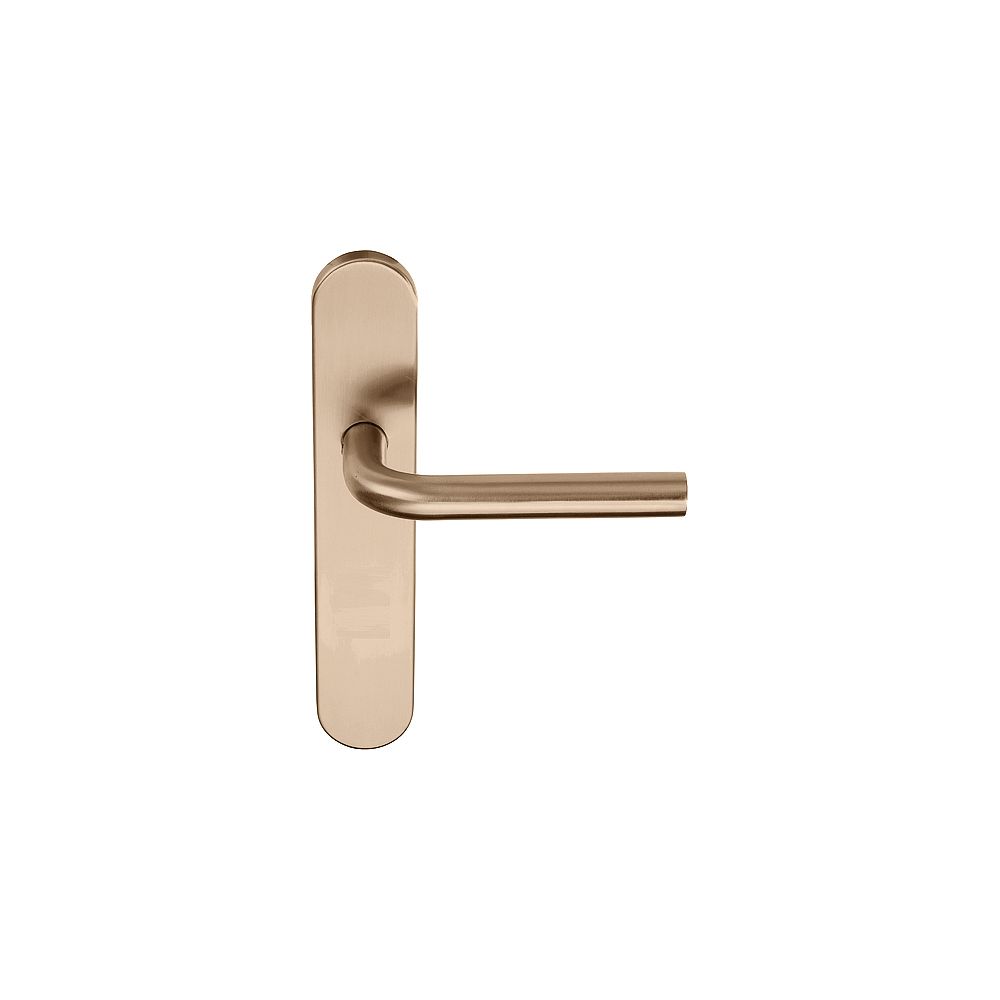 Deurkruk BASICS LB3-19P13SFC geveerd op schild blind - PVD licht brons