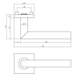 Intersteel voordeurset 6-delig rechthoekig SKG3*** - RVS