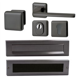 Voordeurset Charley/Zenith compleet rechtswijzend - PVD gun metal