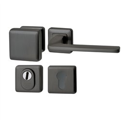 Voordeurset Charley/Zenith 3-delig rechtswijzend - PVD gun metal