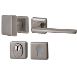 Voordeurset Charley/Zenith 3-delig linkswijzend - PVD Inox