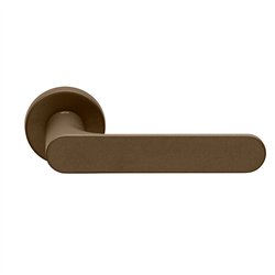 DND Spot deurkruk op rond rozet - pearl bronze