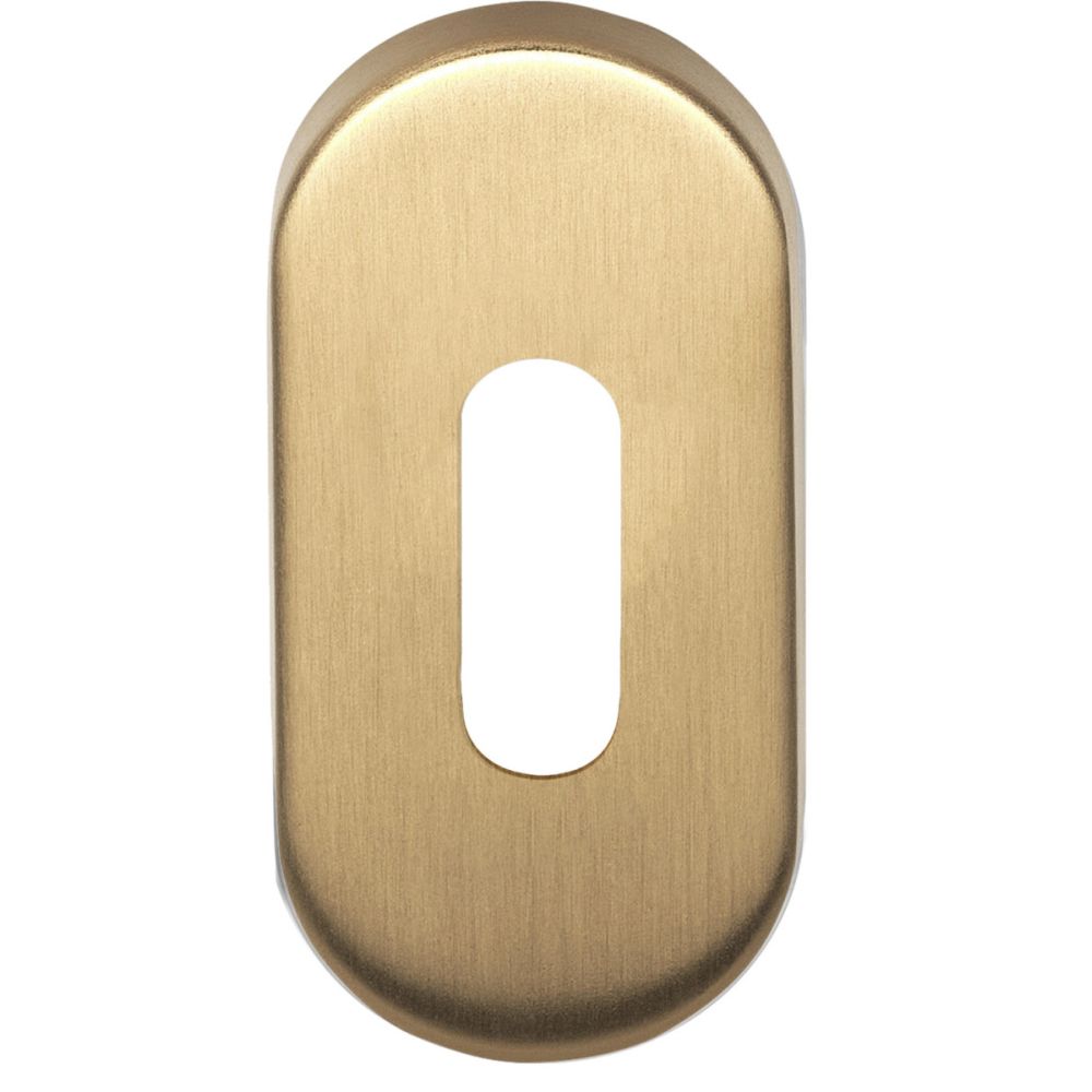 Sleutelplaatje BASICS LBN32 ovaal - PVD mat goud