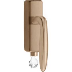 Draaikiepgarnituur BASICS LB18H-DKLOCK-O afsluitbaar - PVD licht brons