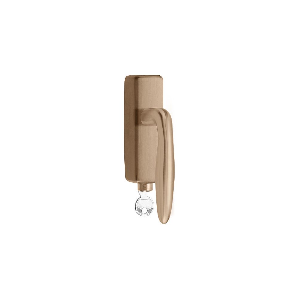 Draaikiepgarnituur BASICS LB21H-DKLOCK-O afsluitbaar - PVD licht brons